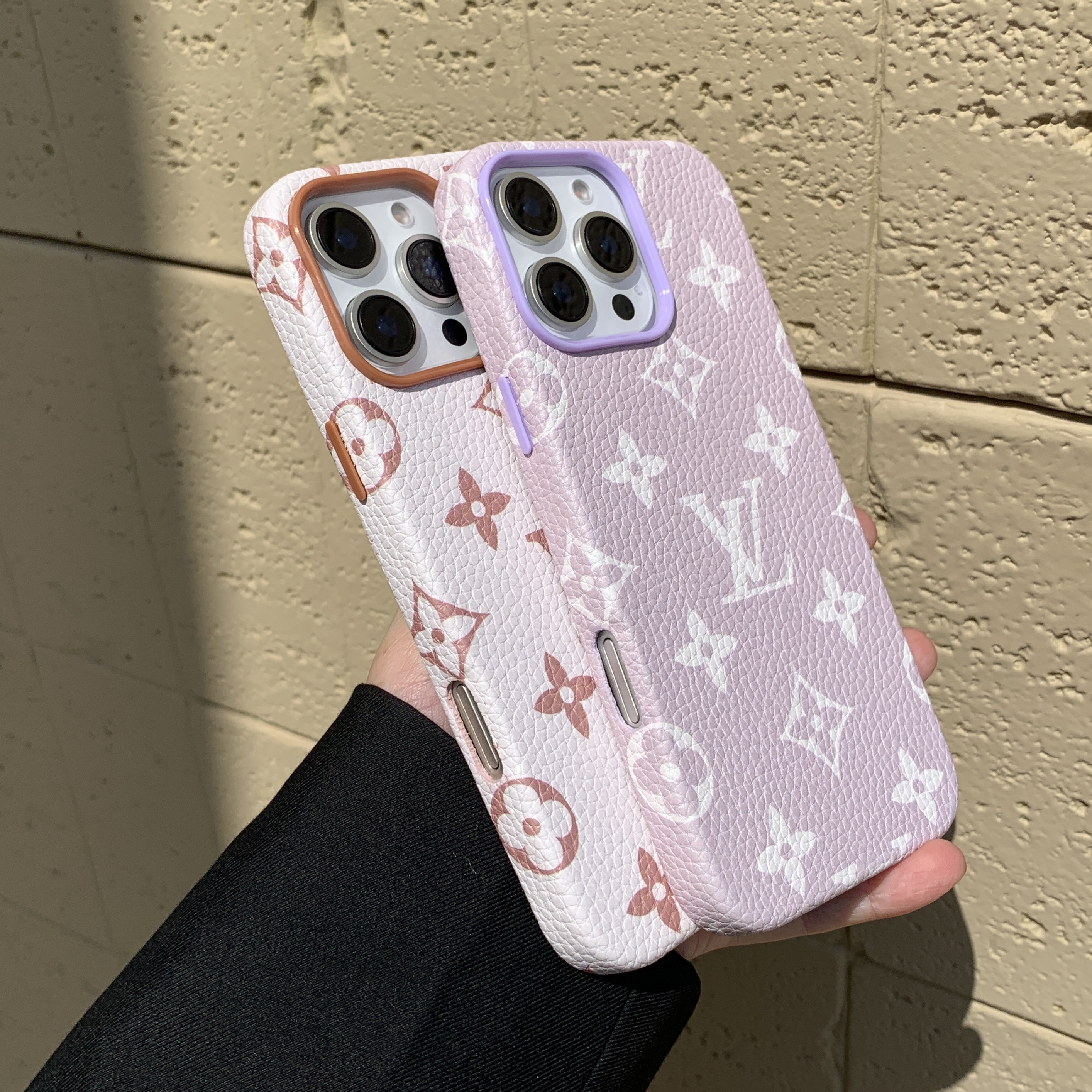 Louis Vuitton Leather Monogram iPhone Case