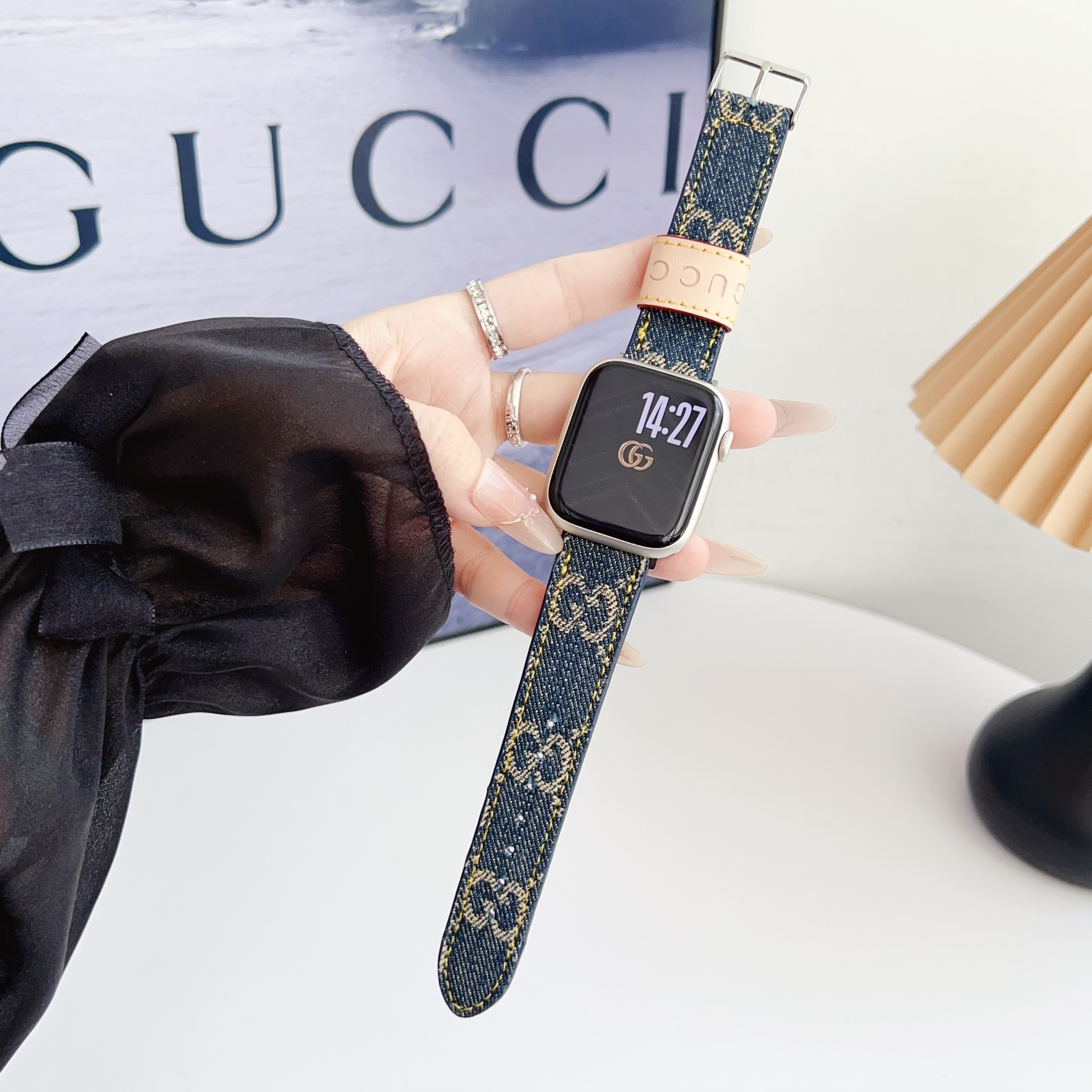 Gucci Denim Canvas Apple Watch Bands