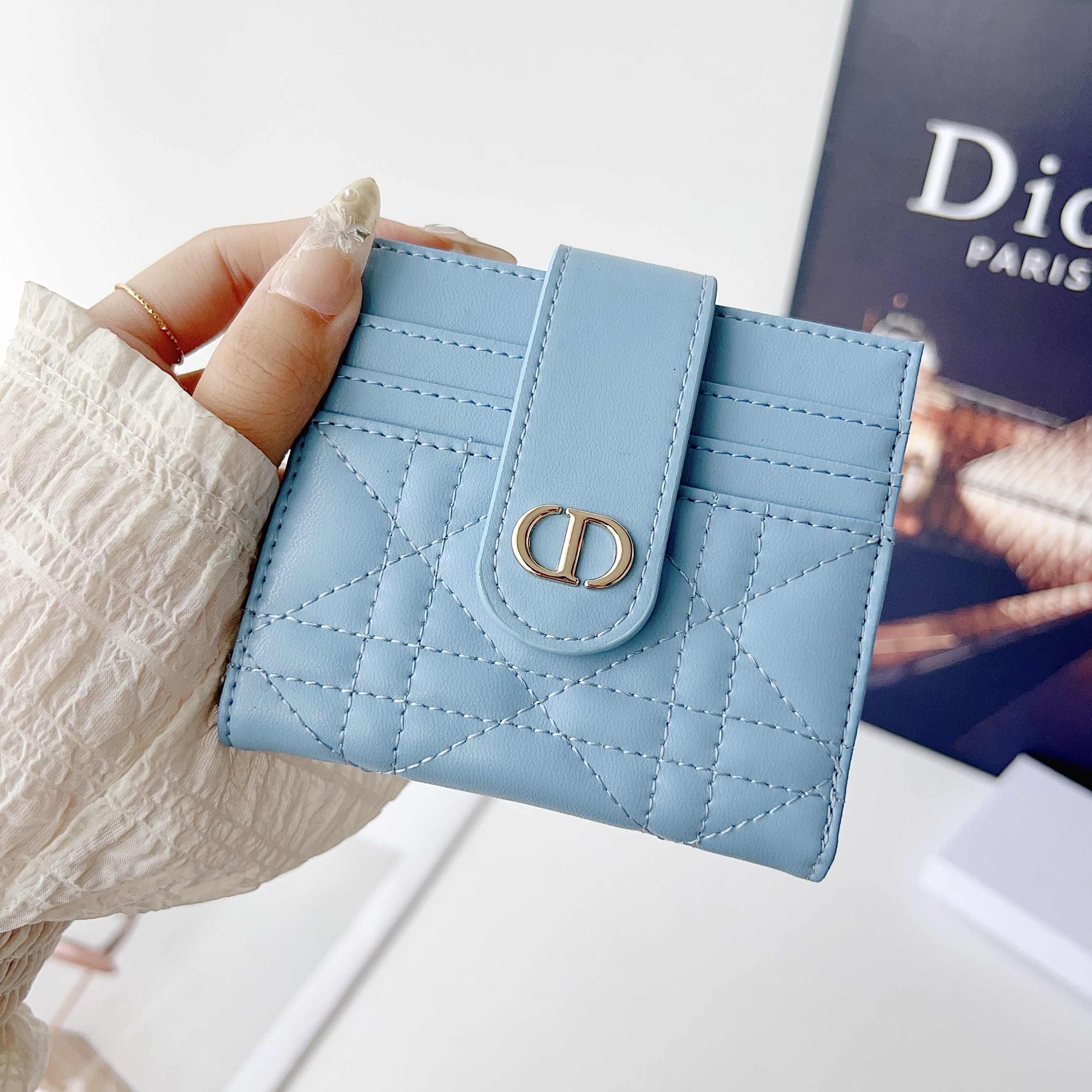 Dior Classic Luxury Leather Slender Wallet