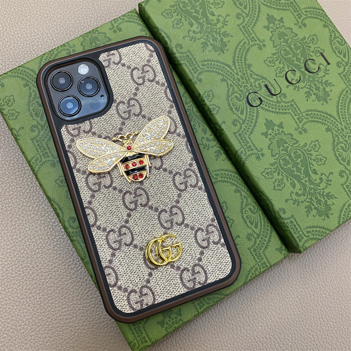 Gucci Leather iPhone Case