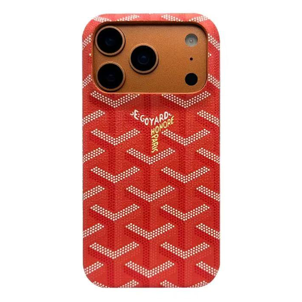 Goyard MagSafe Leather iPhone Case