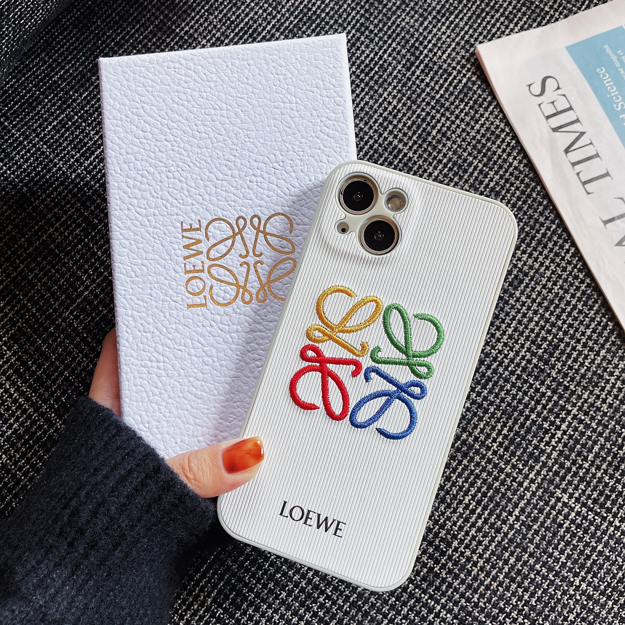 Loewe Embroidered iPhone Case