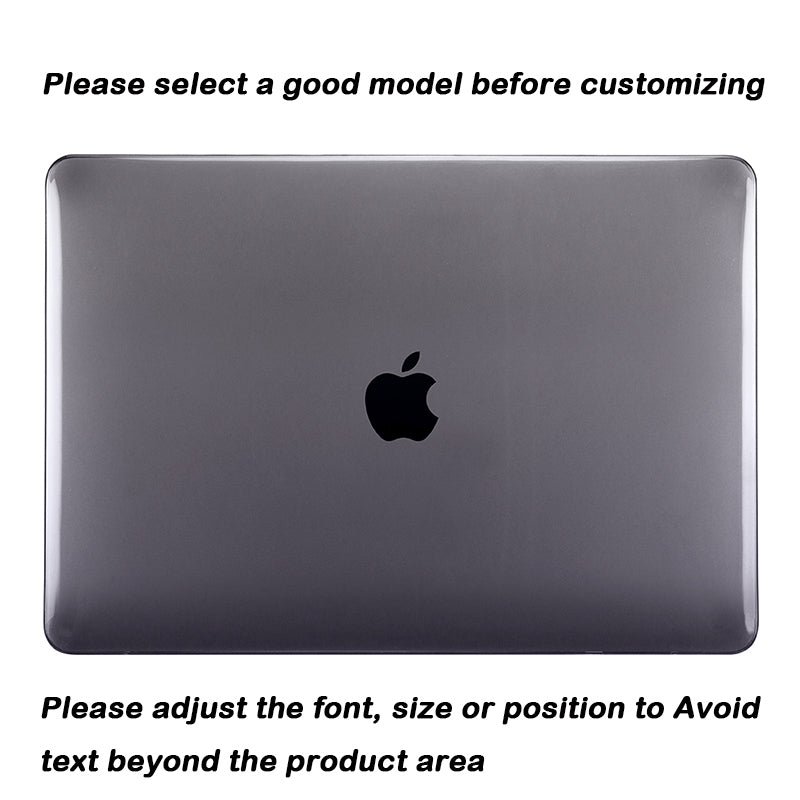 Transparent black Macbook case customizable-BELKCASE