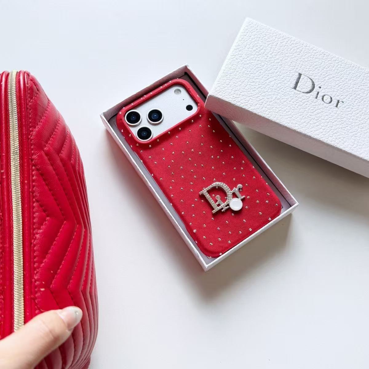 Dior Artistic Shimmer Canvas iPhone Case