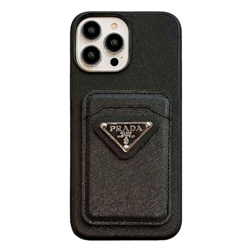 Acrylic Metal Triangle Label PR iPhone Wallet Case