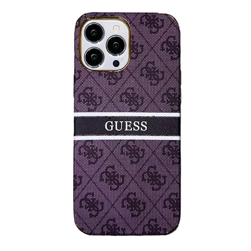 Vintage Leather GS iPhone Case-Gold Frame