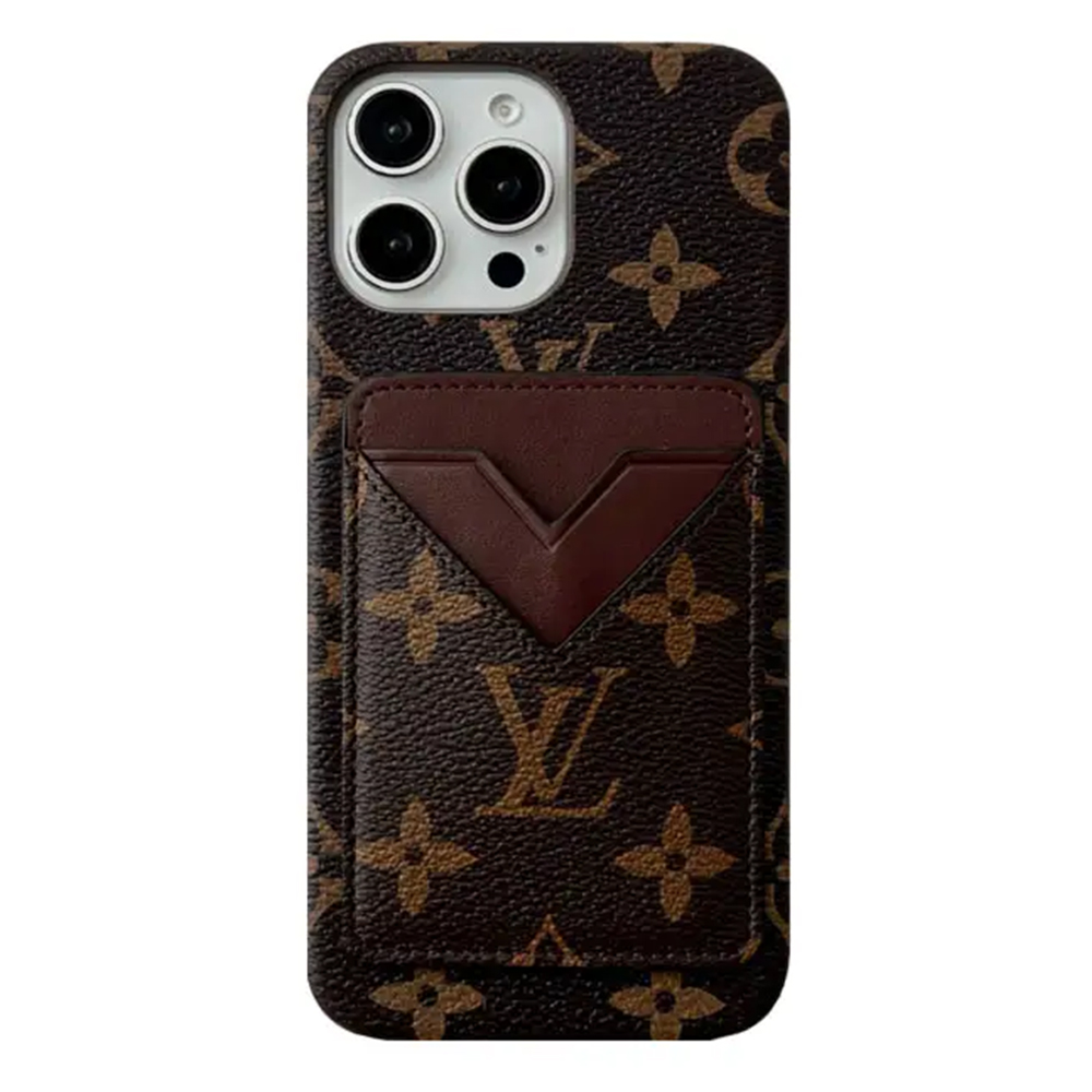 Louis Vuitton iPhone Wallet Case With double Card Holder Monogram Vintage Leather
