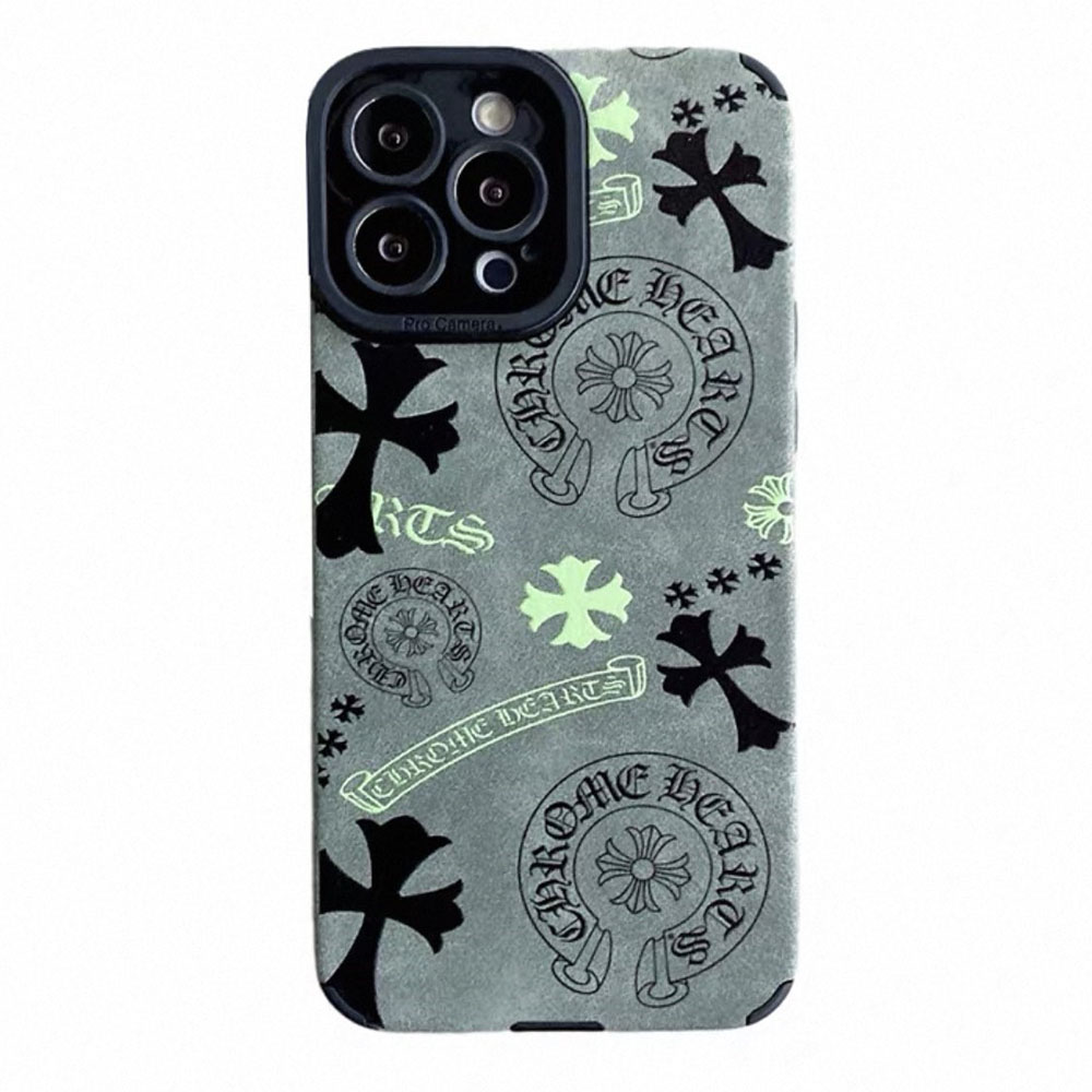 Chrome Hearts iPhone Case Small Plush Leather