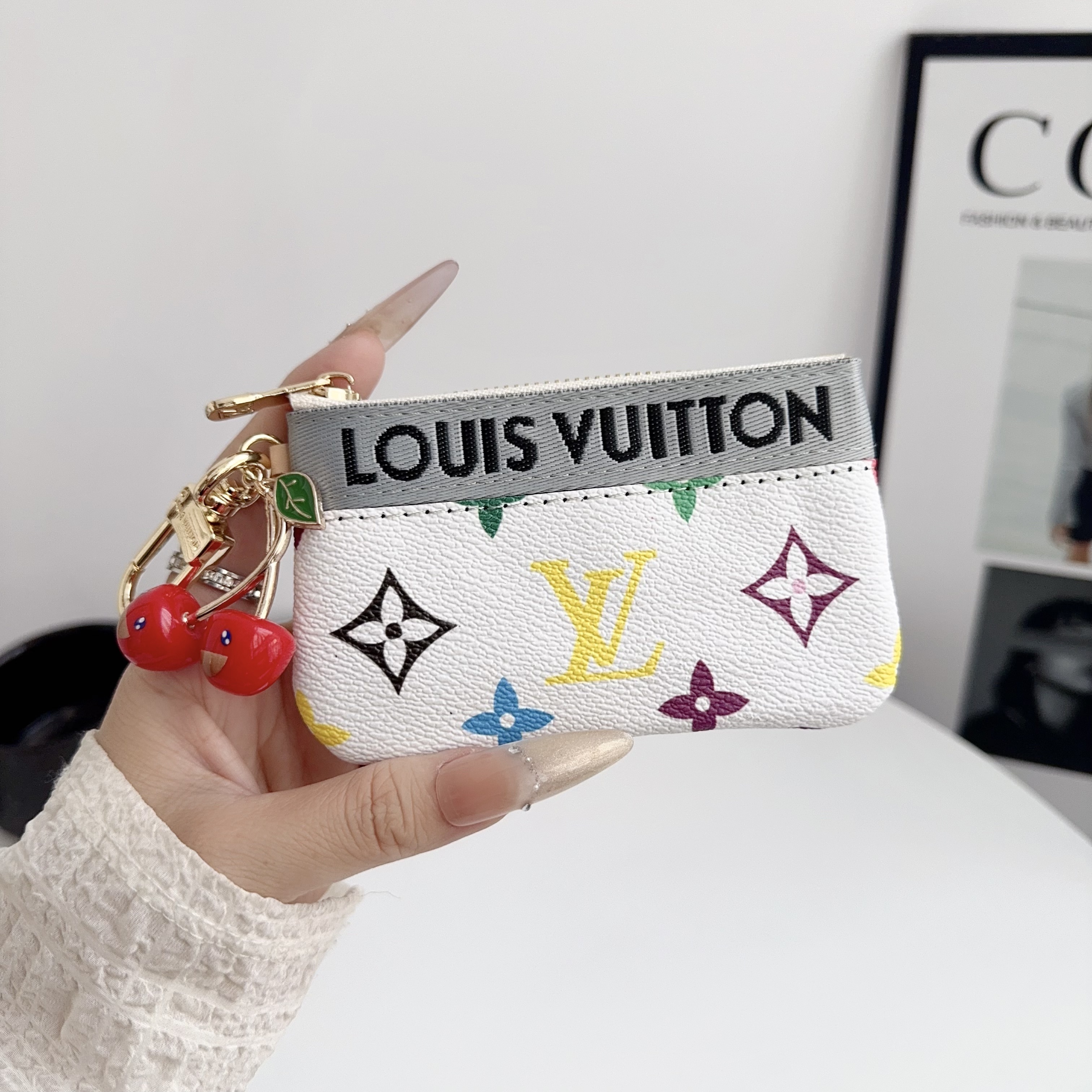 Louis Vuitton Cherry Luxury Leather Coin Purse