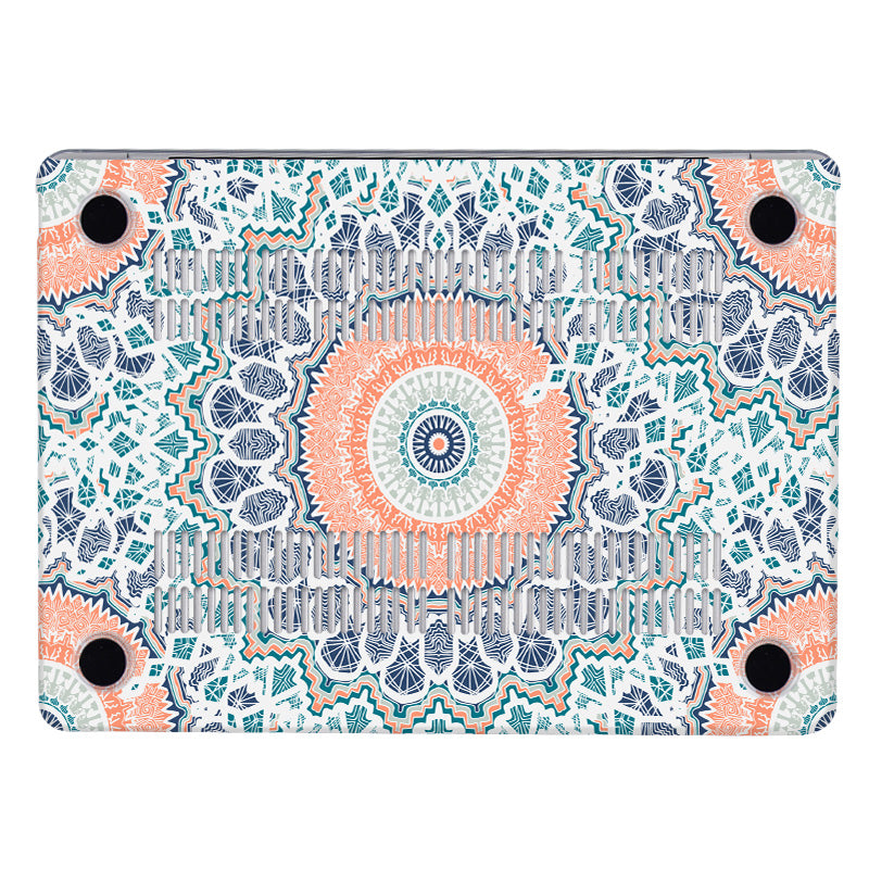 Orange Mandala Macbook Case-BELKCASE