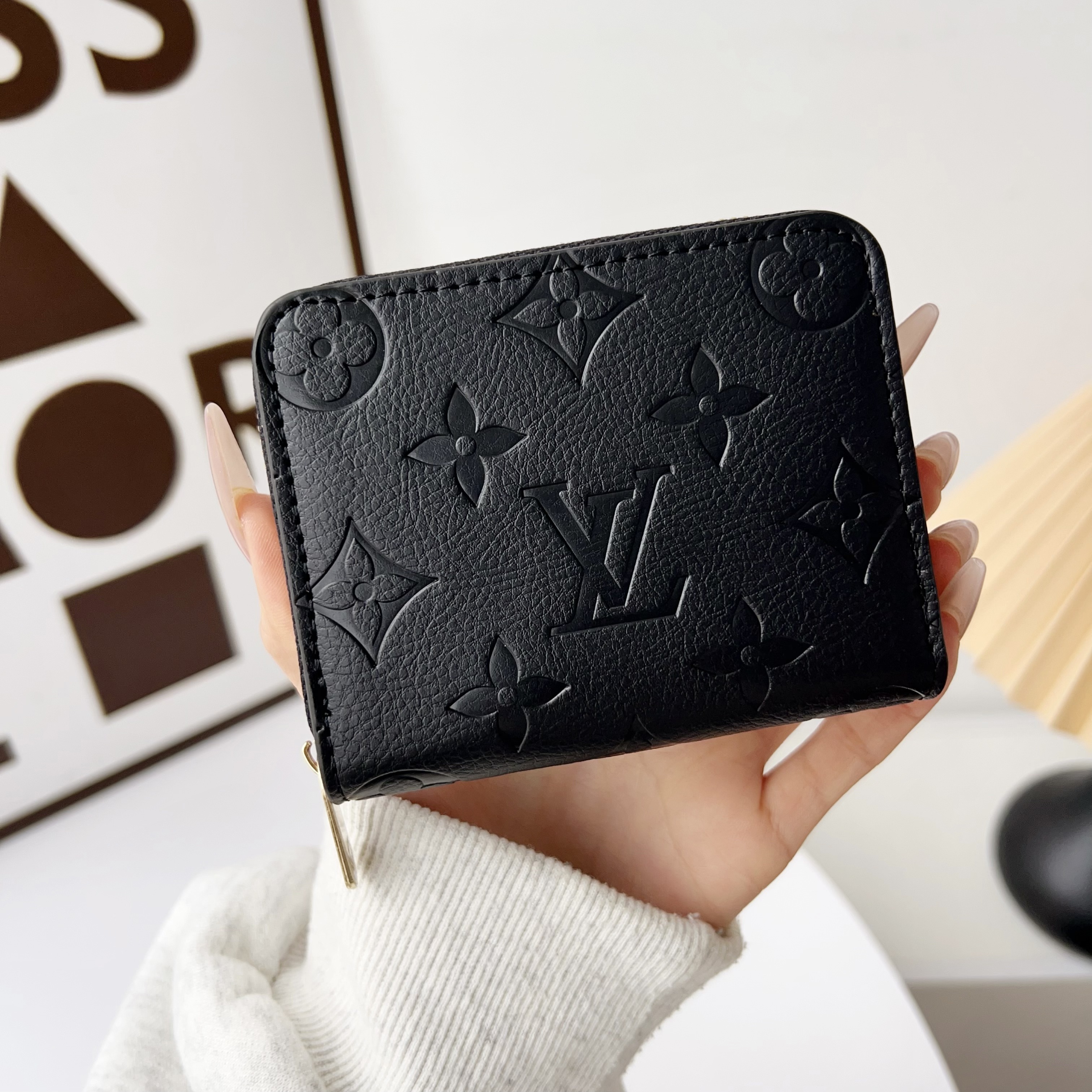 Luxury Leather  Zipper Wallet Card Holder & Coin Purse
