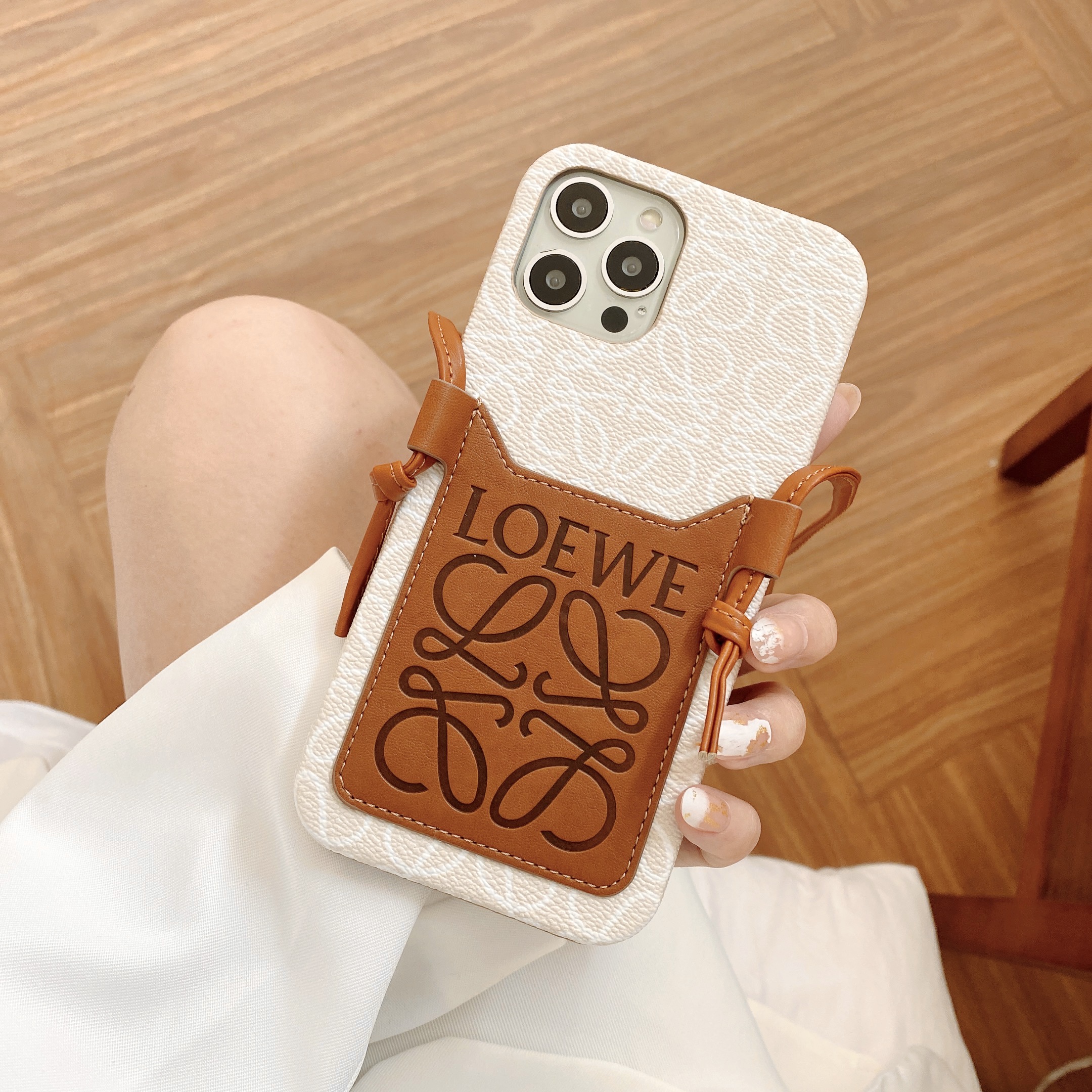 Leather iPhone Wallet Case With Crossbody Strap