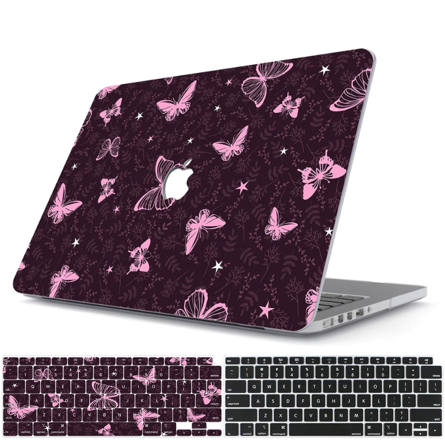 Pink Butterfly Macbook Case-BELKCASE