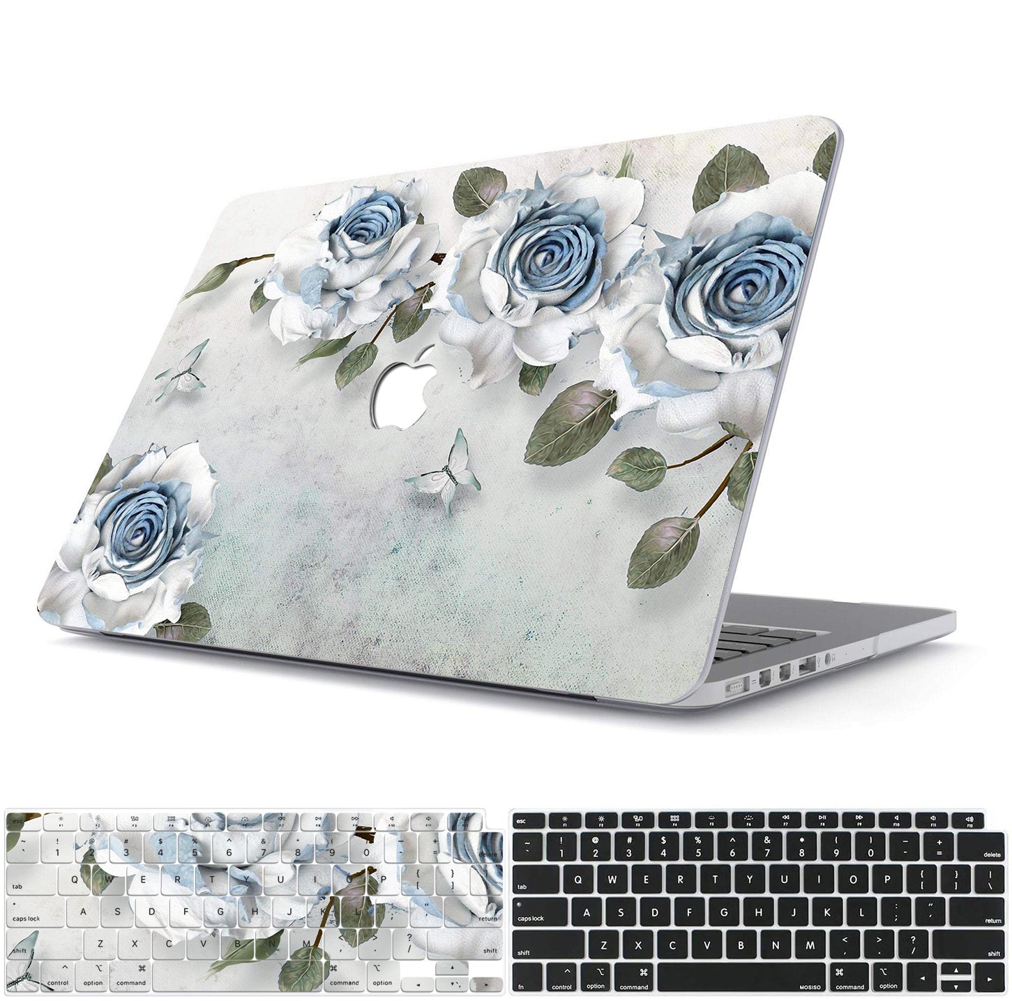 Blue Heart Jasmine Macbook Case-BELKCASE