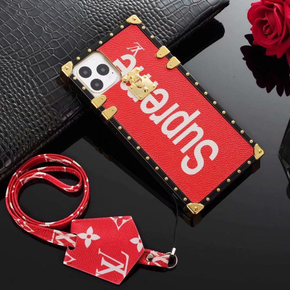 Louis Vuitton Monogram Leather Square iPhone Case with Bracelet