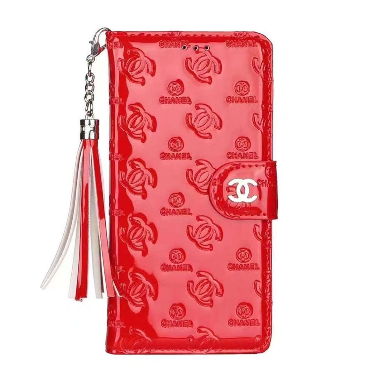 Luxury Glitter Leather CH iPhone Wallet Case
