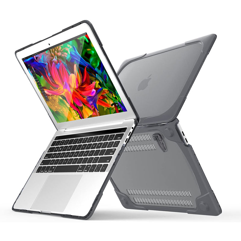 MacBook Case Heavy Duty  with Folding Stand - Grey
