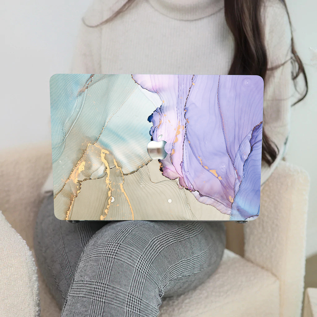 Purple Marble Macbook Case