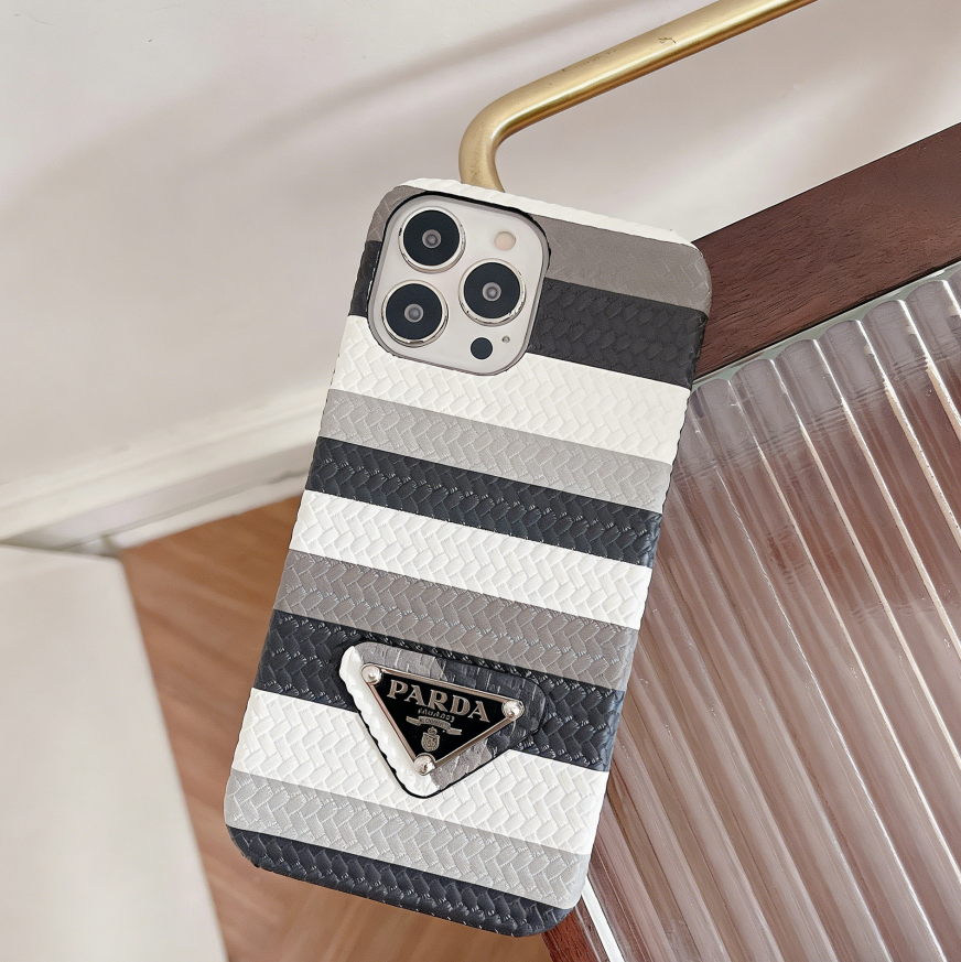Prada Rainbow Woven Leather iPhone Case