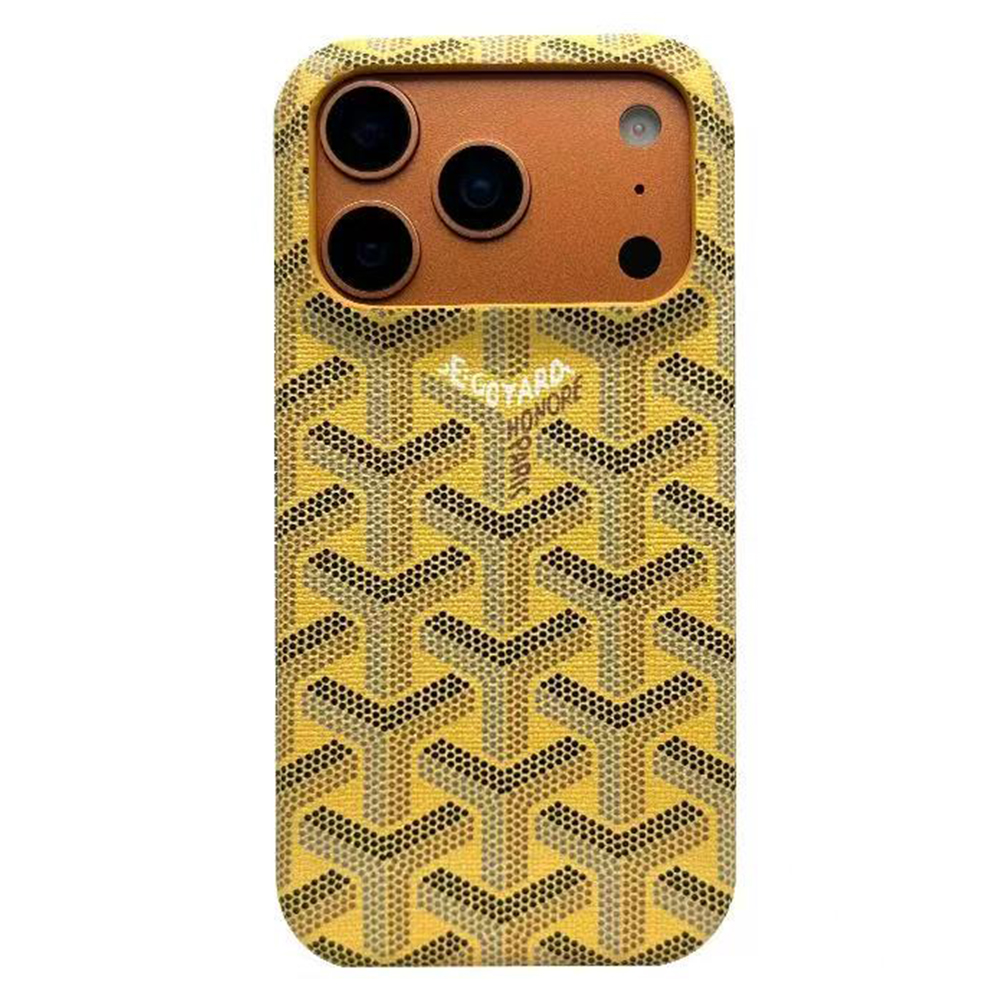 Goyard MagSafe Leather iPhone Case