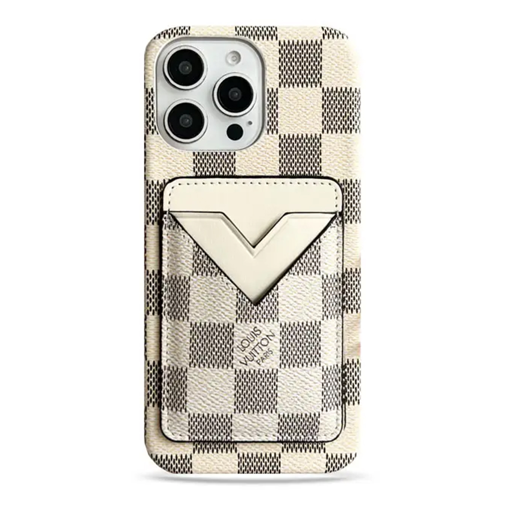 Louis Vuitton iPhone Wallet Case With double Card Holder Monogram Vintage Leather