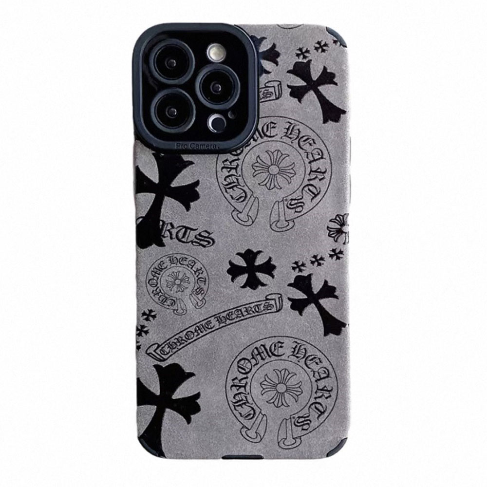 Chrome Hearts iPhone Case Small Plush Leather