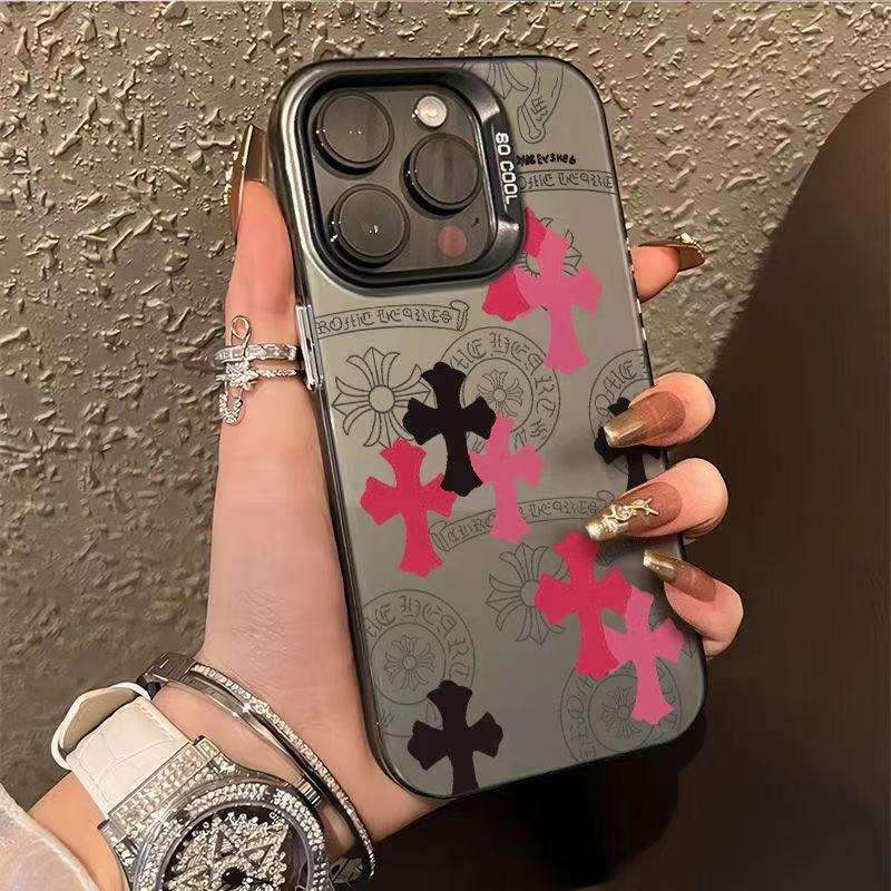 Chrome Hearts iPhone Case- Electroplated laser glitter