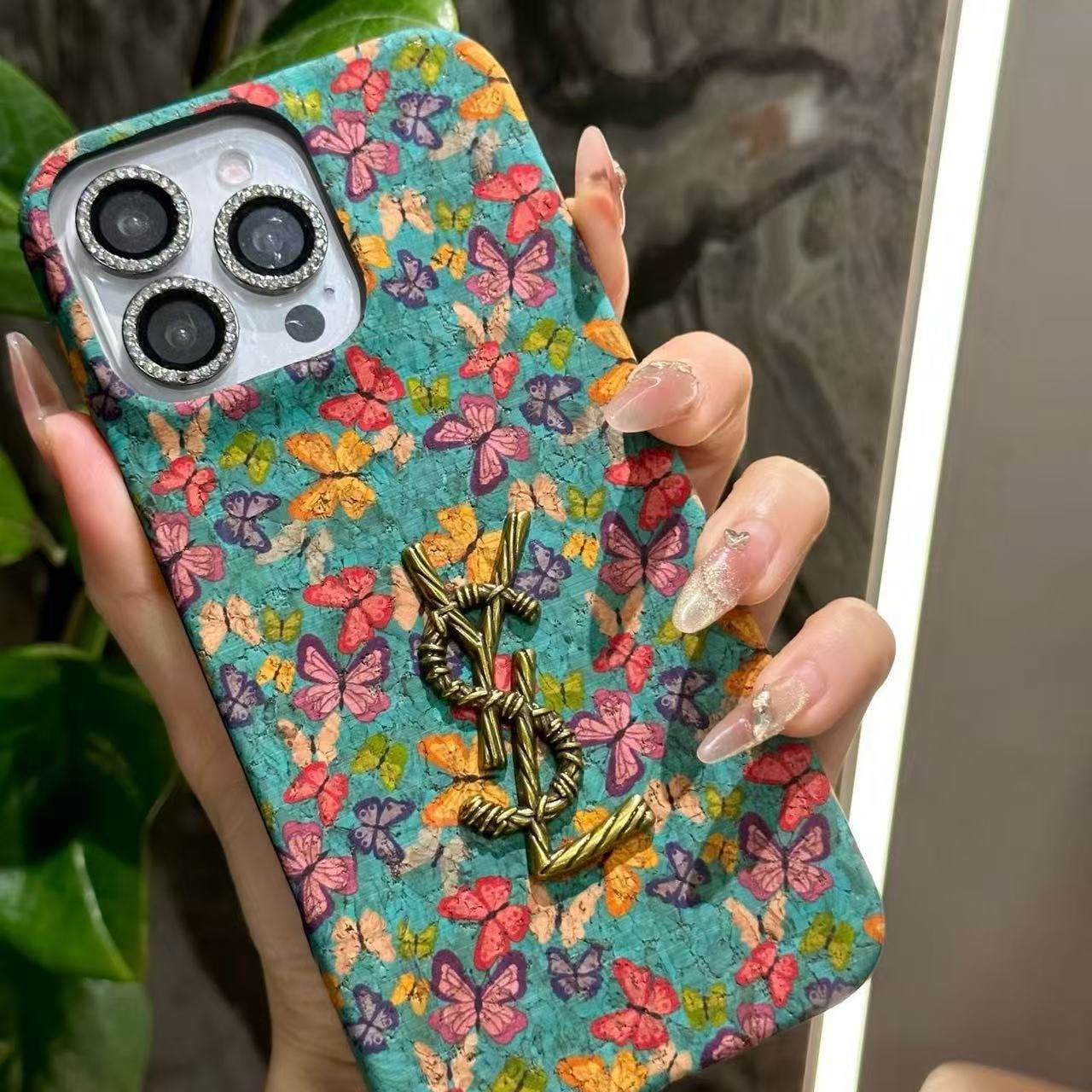 Flower Luxury Leather iPhone Case