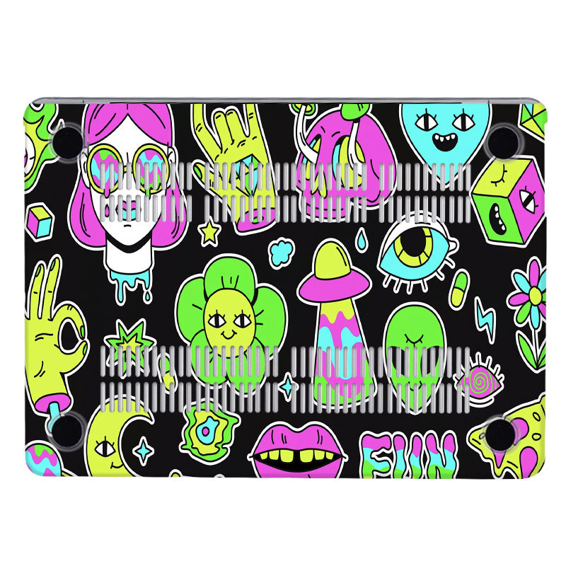 Psychedelic Art Stickers Macbook Case-BELKCASE