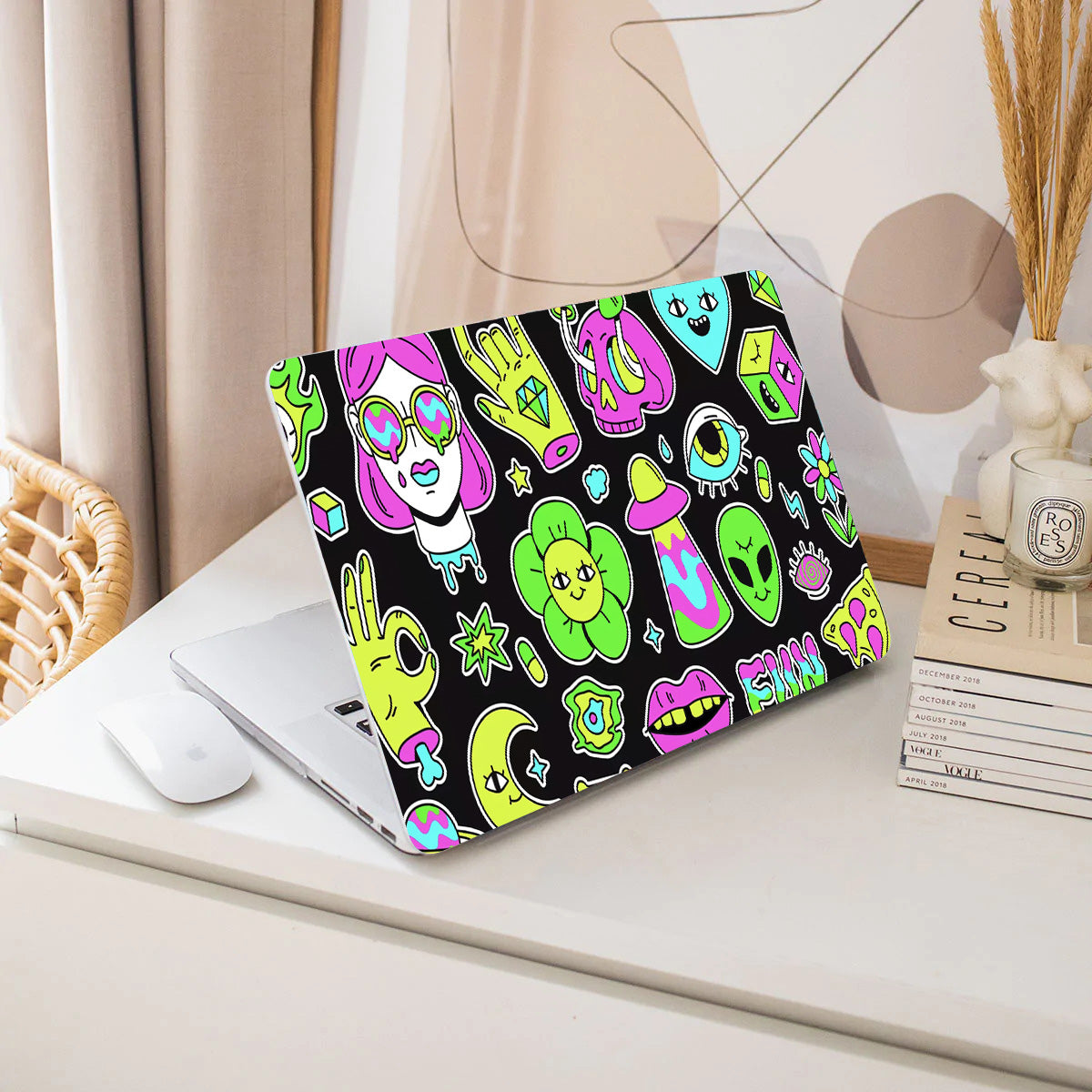 Psychedelic Art Stickers Macbook Case-BELKCASE