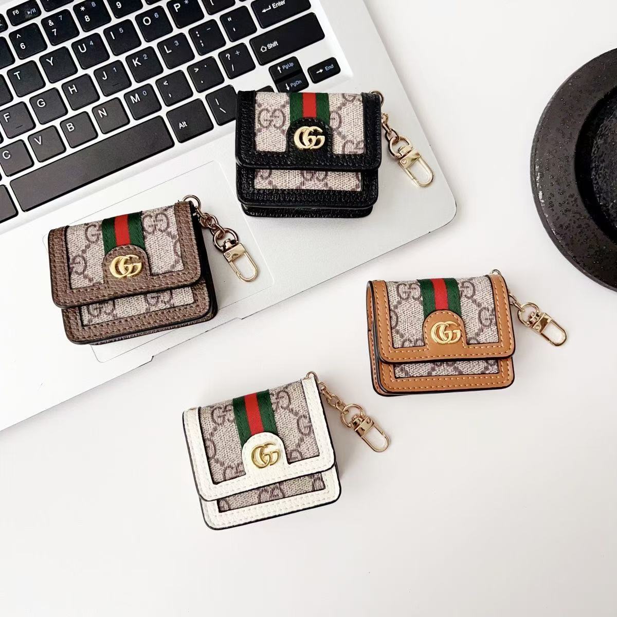 Luxury Leather GG Airpods Case With Crossbody Strap-BELKCASE