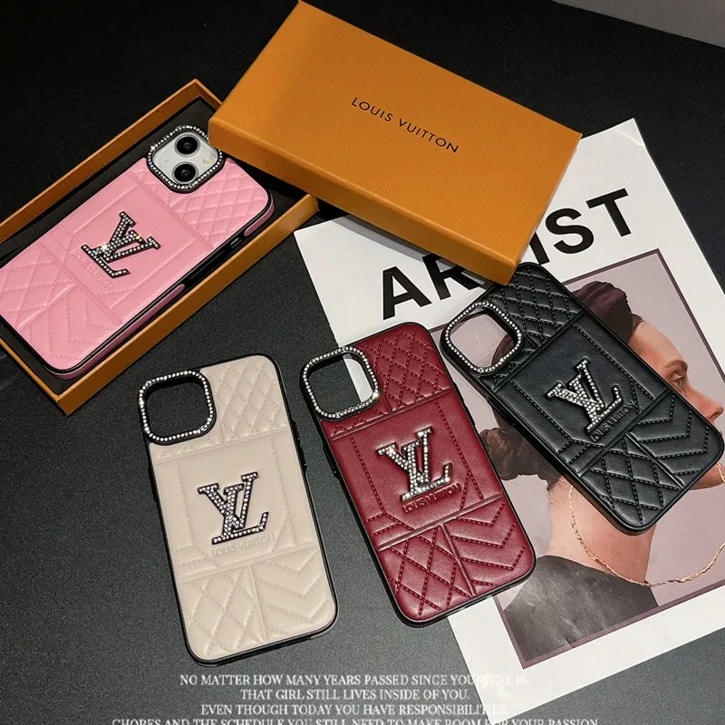 Louis Vuitton Leather iPhone Case- Diamond Elegance Vintage