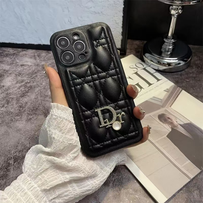 Leather 3D Diamond CD iPhone Case