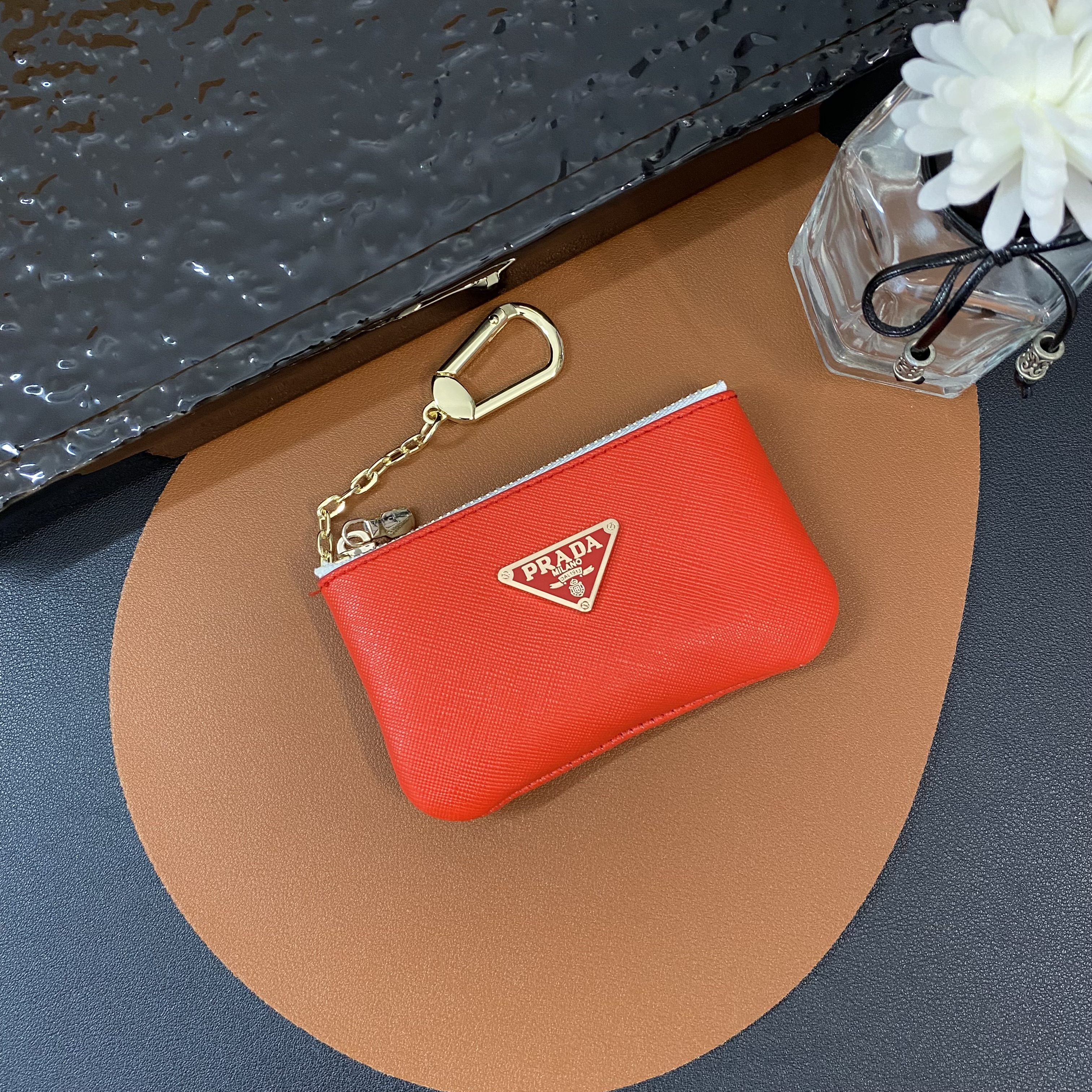 Luxury Leather Zipper Coin Purse