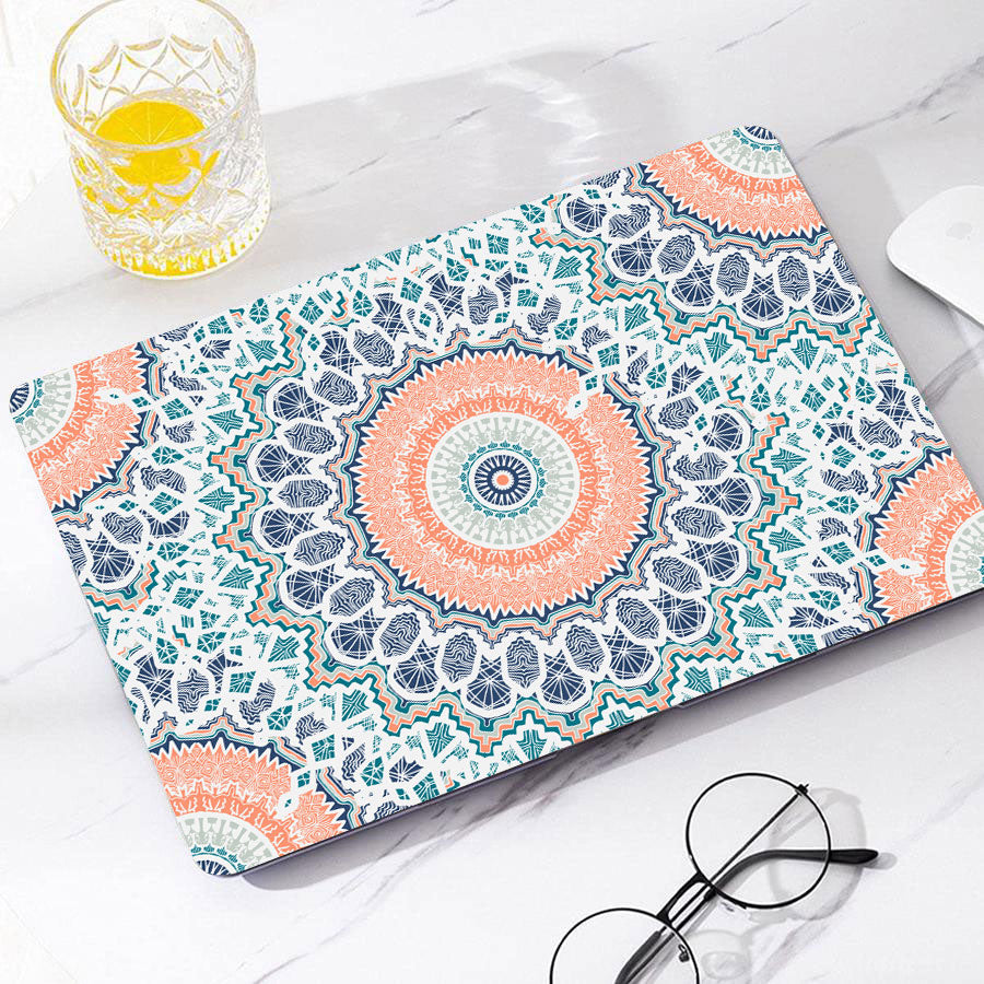 Orange Mandala Macbook Case-BELKCASE