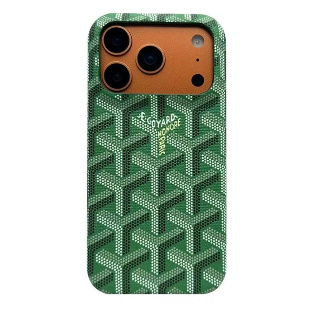 Goyard MagSafe Leather iPhone Case