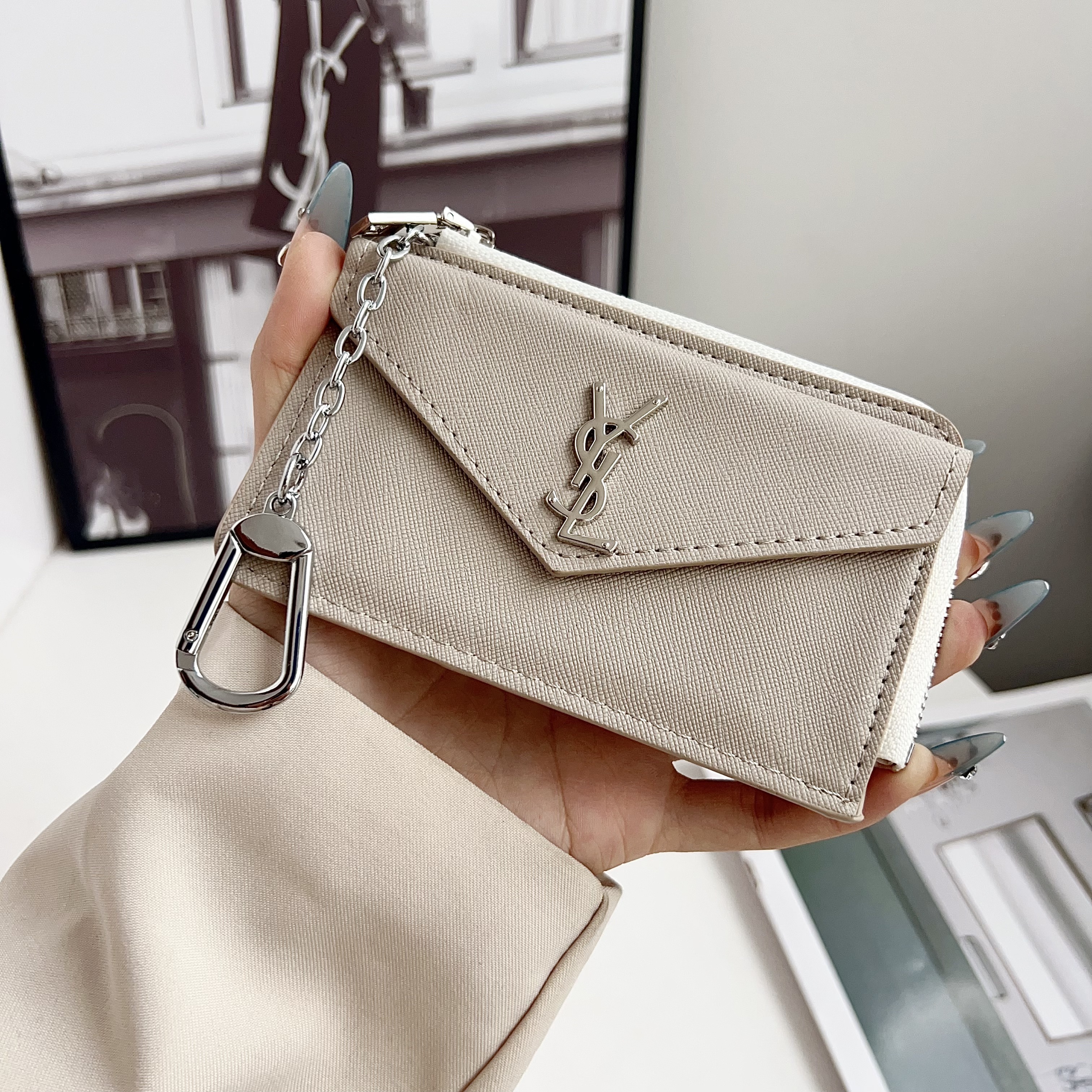 YSL Luxury Leather Coin Purse