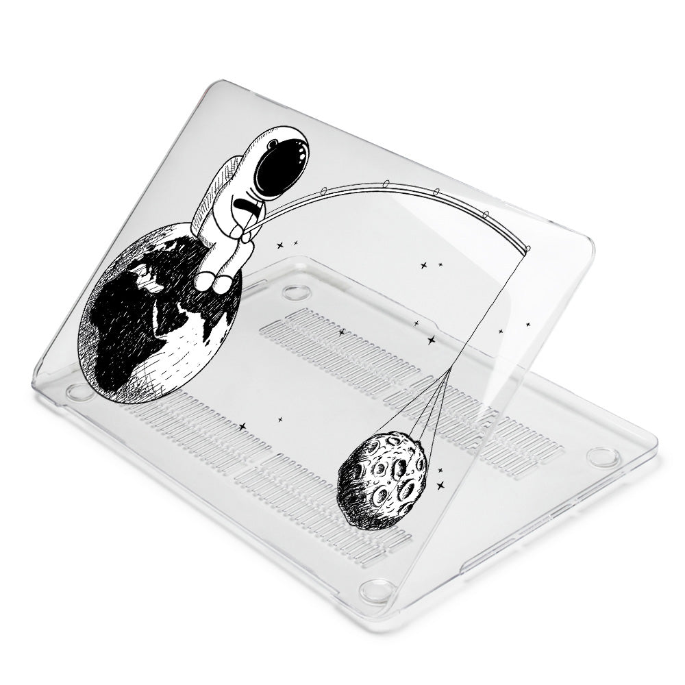 Moon Fishing Astronaut Macbook case