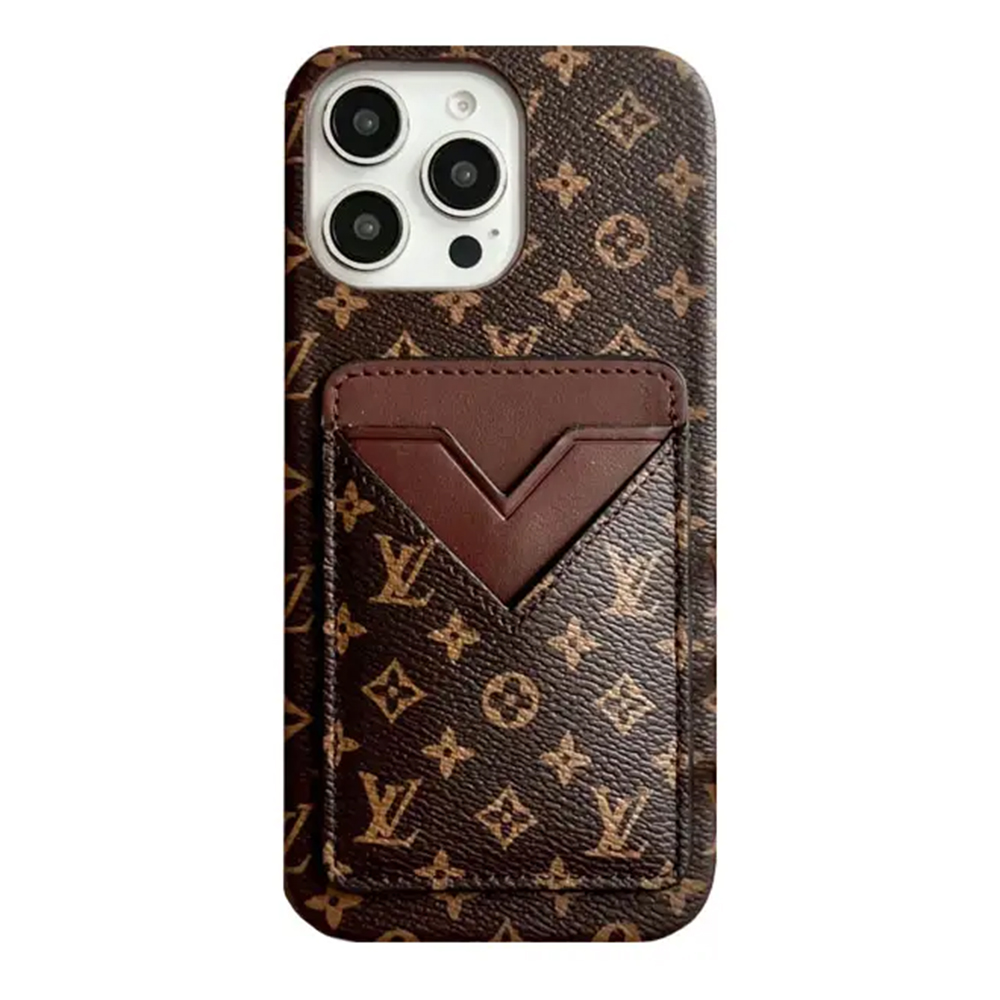 Louis Vuitton iPhone Wallet Case With double Card Holder Monogram Vintage Leather