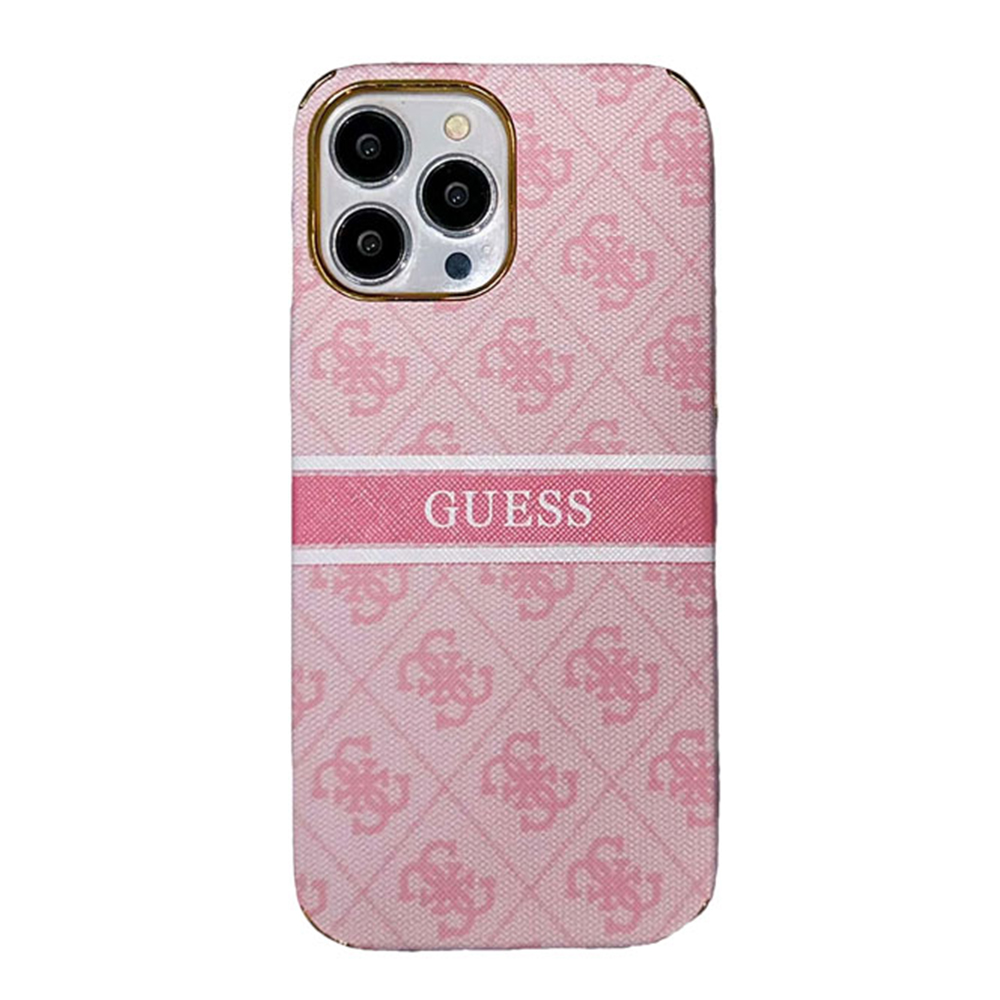 Vintage Leather GS iPhone Case-Gold Frame