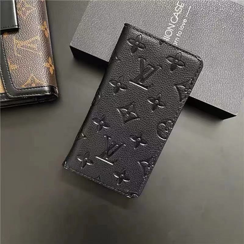 Louis Vuitton Monogram Leather iPhone Wallet Case Magnetic Flip Cover