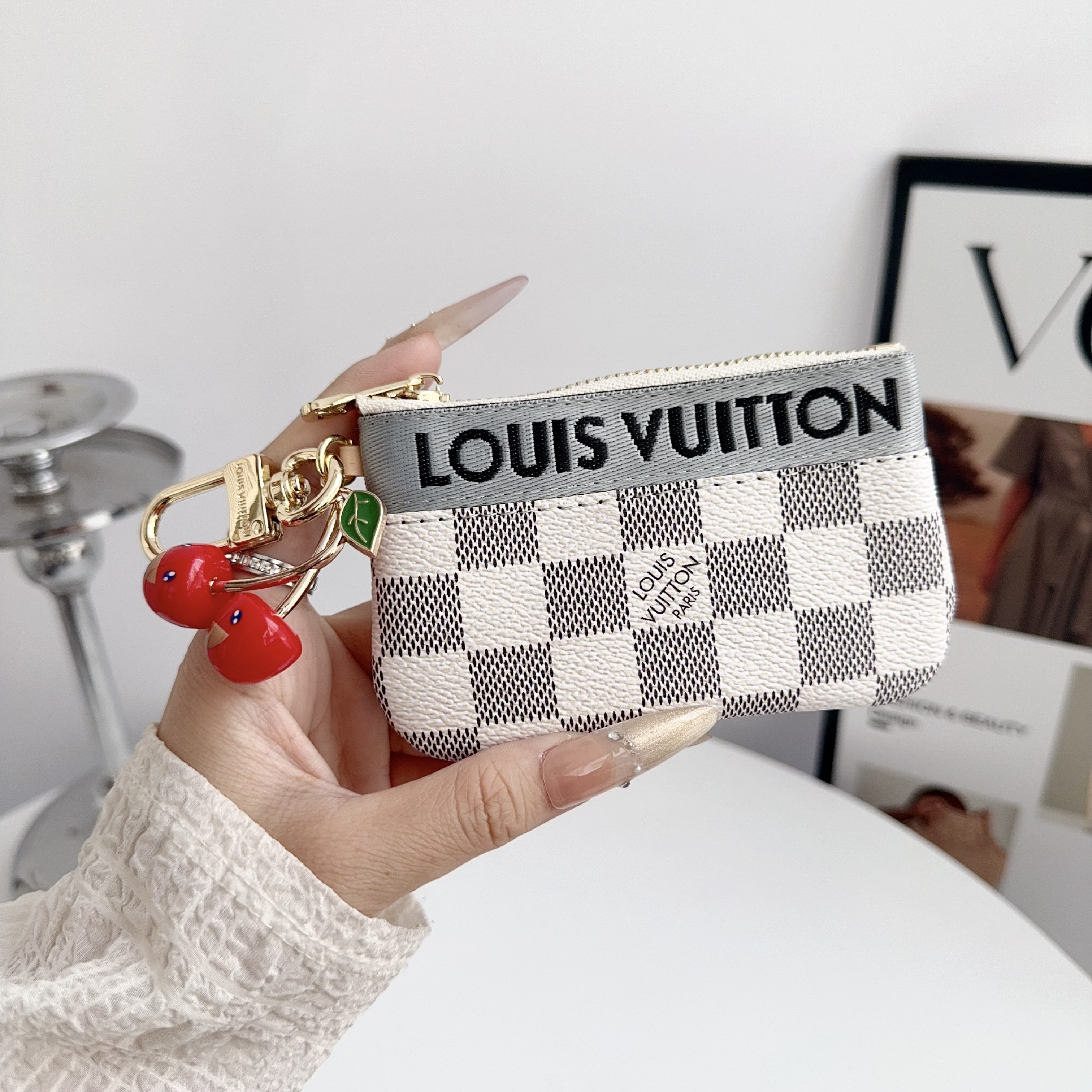 Louis Vuitton Cherry Luxury Leather Coin Purse