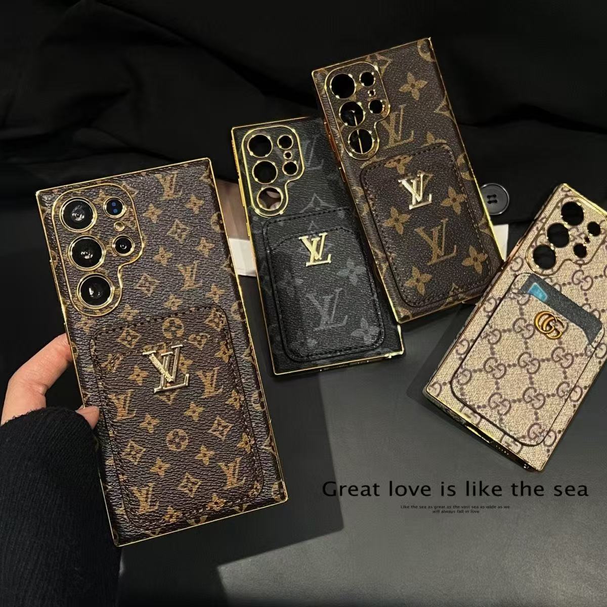 Louis Vuitton,Gucci Luxury Leather Samsung Wallet Case