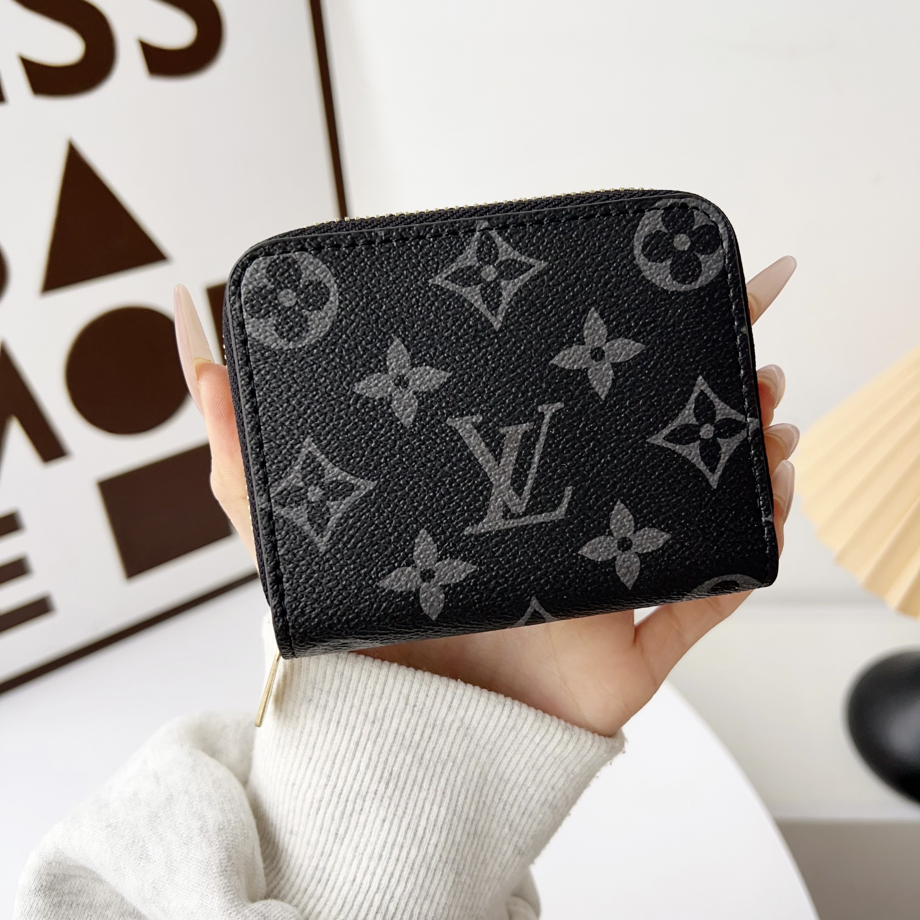Luxury Leather  Zipper Wallet Card Holder & Coin Purse