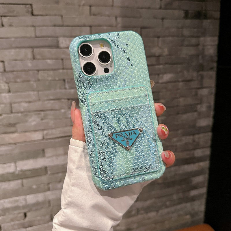 Prada Crocodile skin Leather iPhone Case
