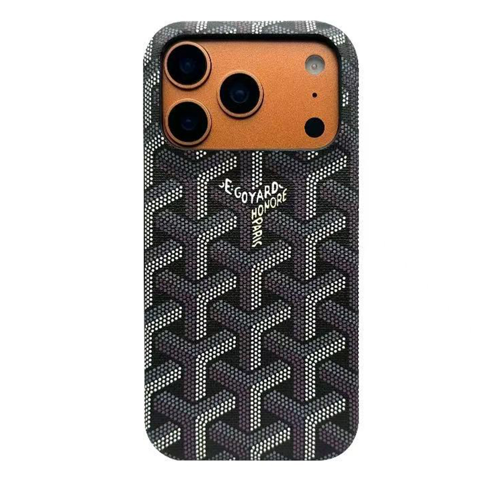 Goyard MagSafe Leather iPhone Case