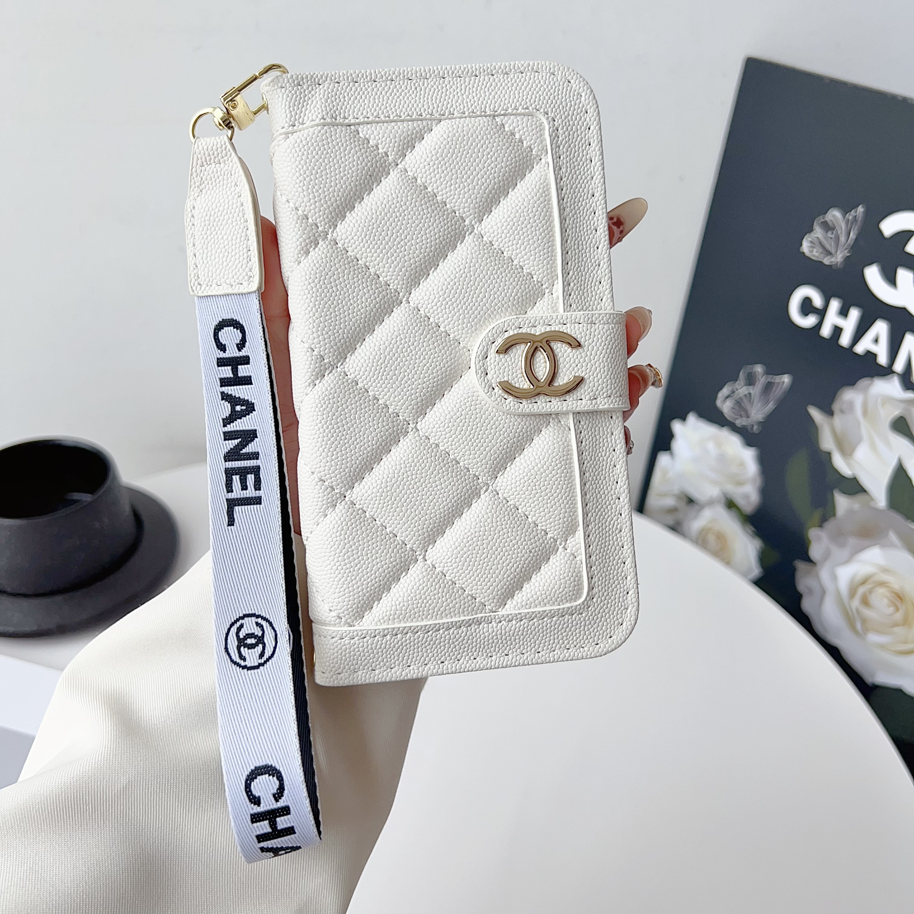 Chanel Leather iPhone Wallet Case