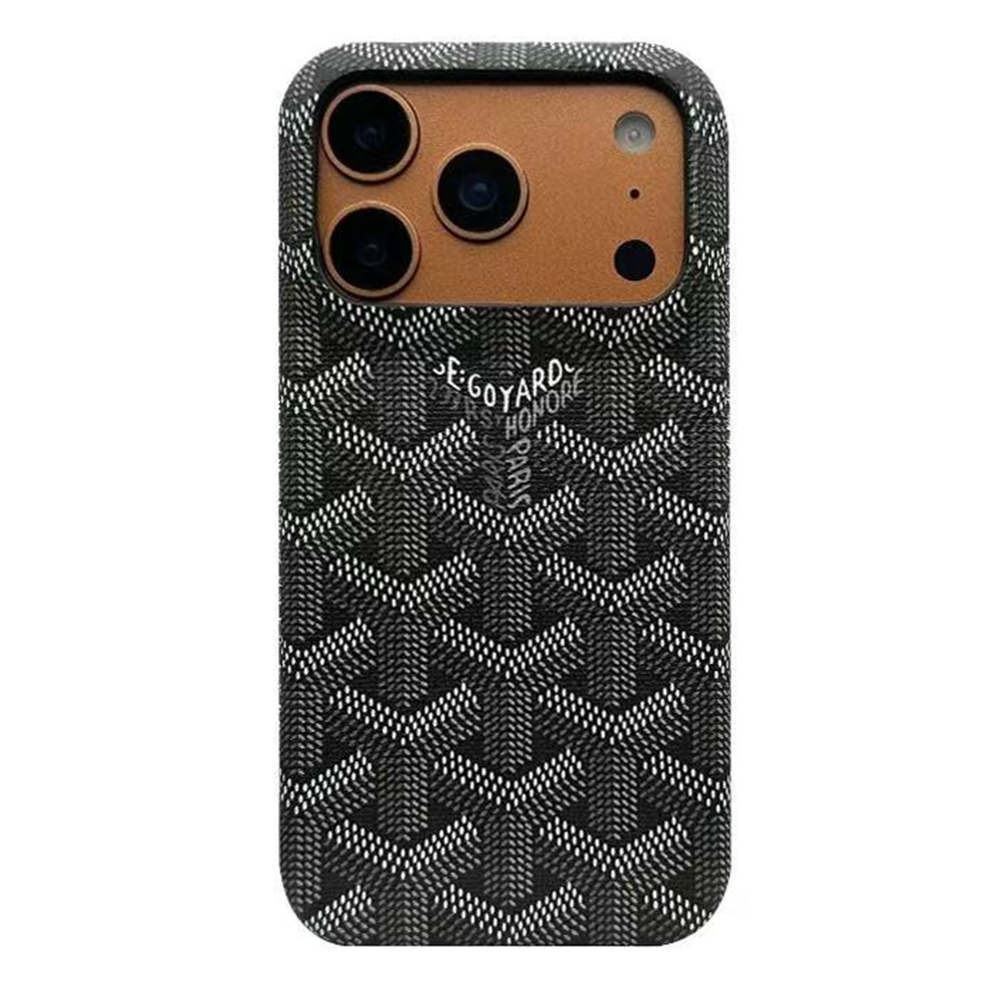 Goyard MagSafe Leather iPhone Case