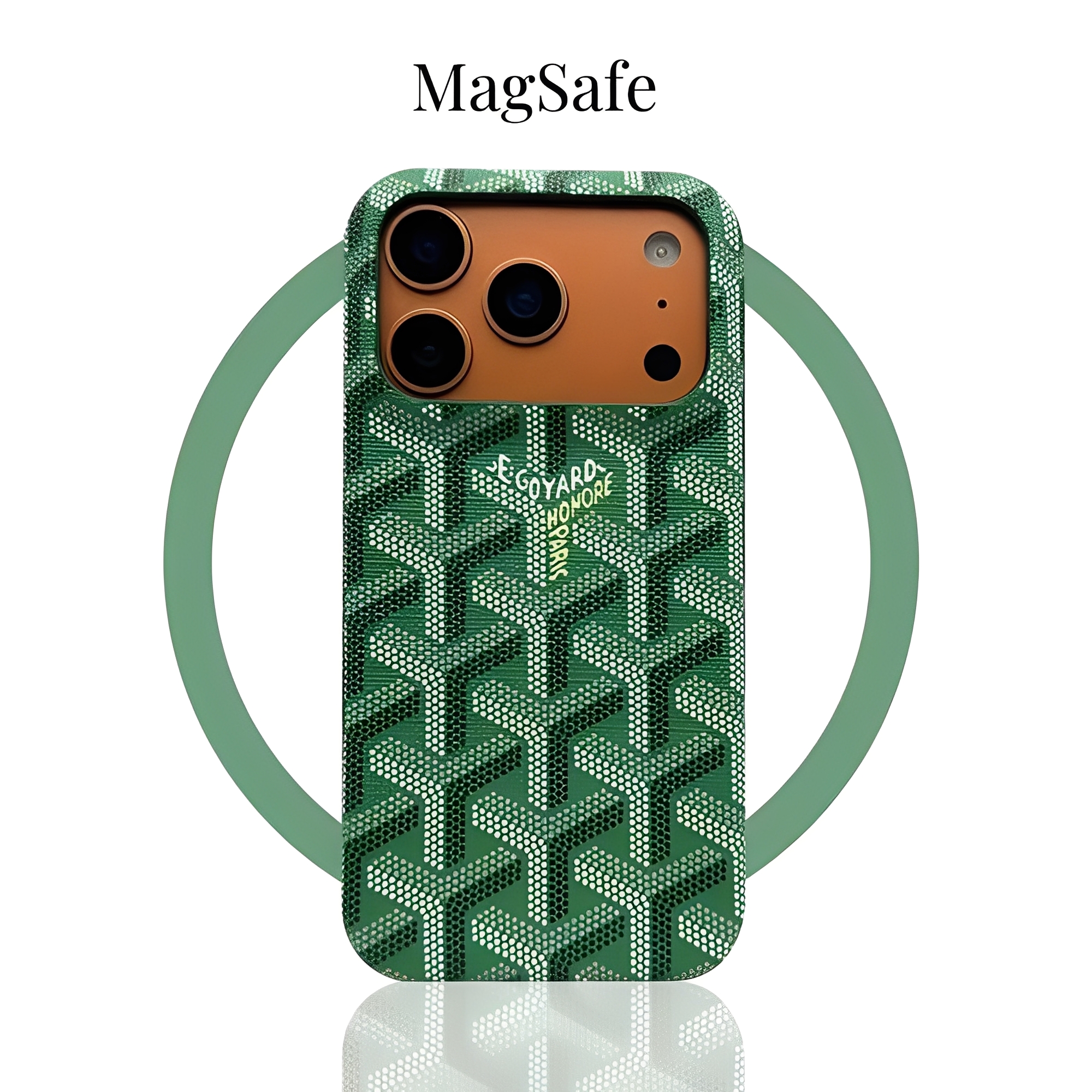 Goyard MagSafe Leather iPhone Case