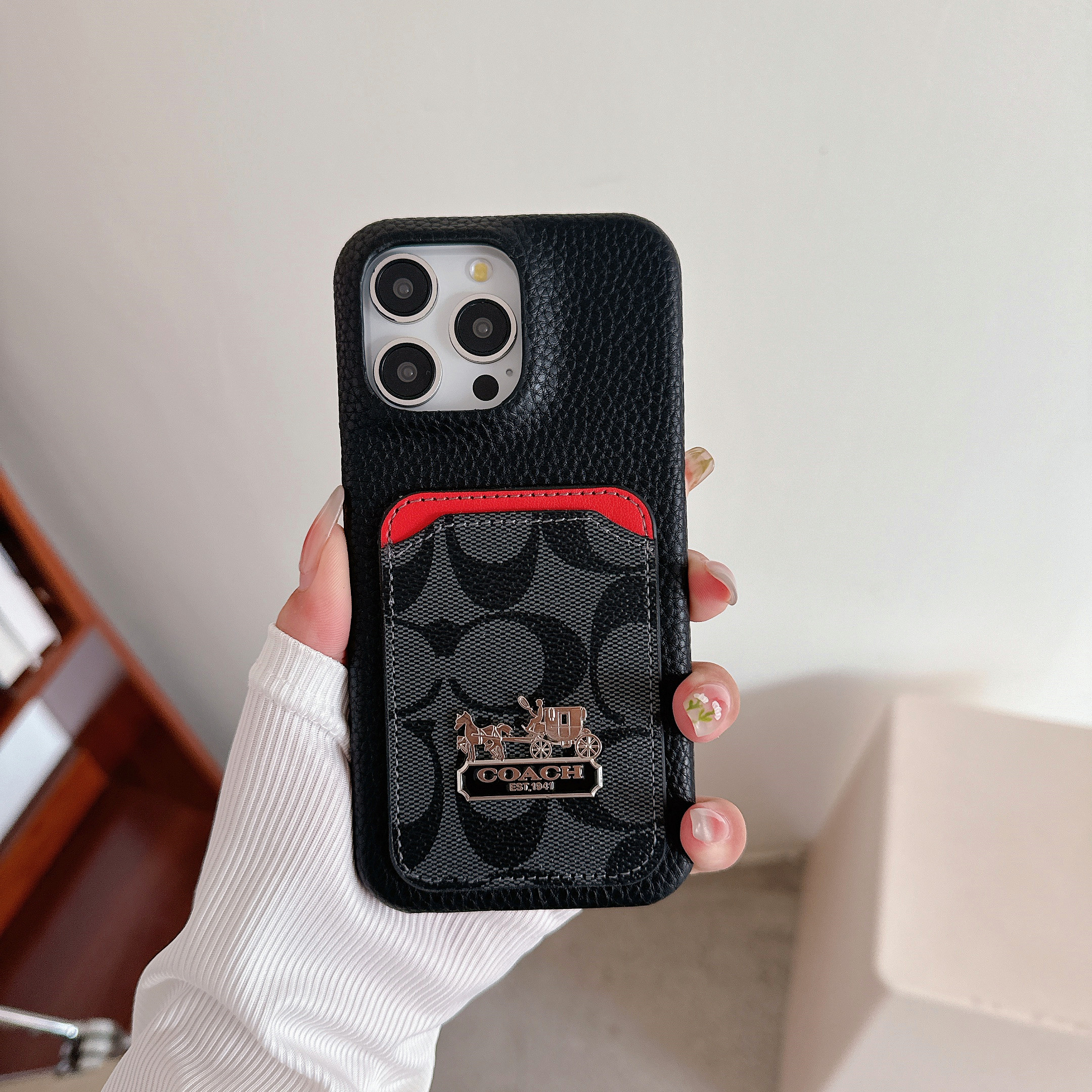 Luxury Leather iPhone Wallet Case